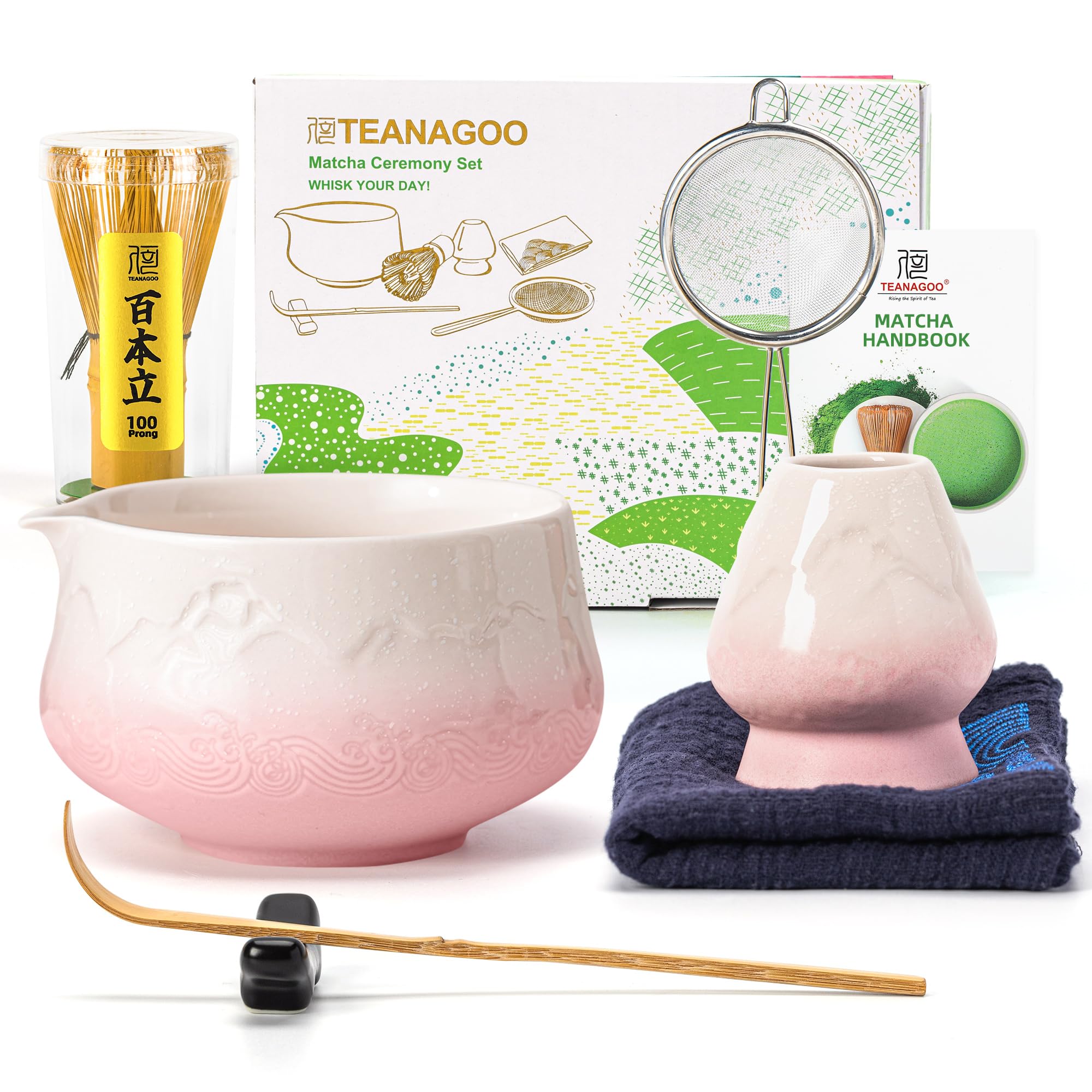 Teanagoo tazón matcha cerámico 560 ml, diseño elegante para ceremonia y bebidas.