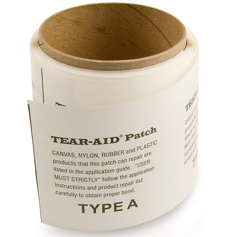 Rollo Tear-Aid de 3 pulgadas por 5 pies listo para cortar.