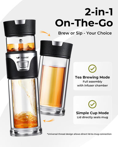 TEAVOR MagicFlow infusor de acero inoxidable 304, filtrado preciso y sabor puro.