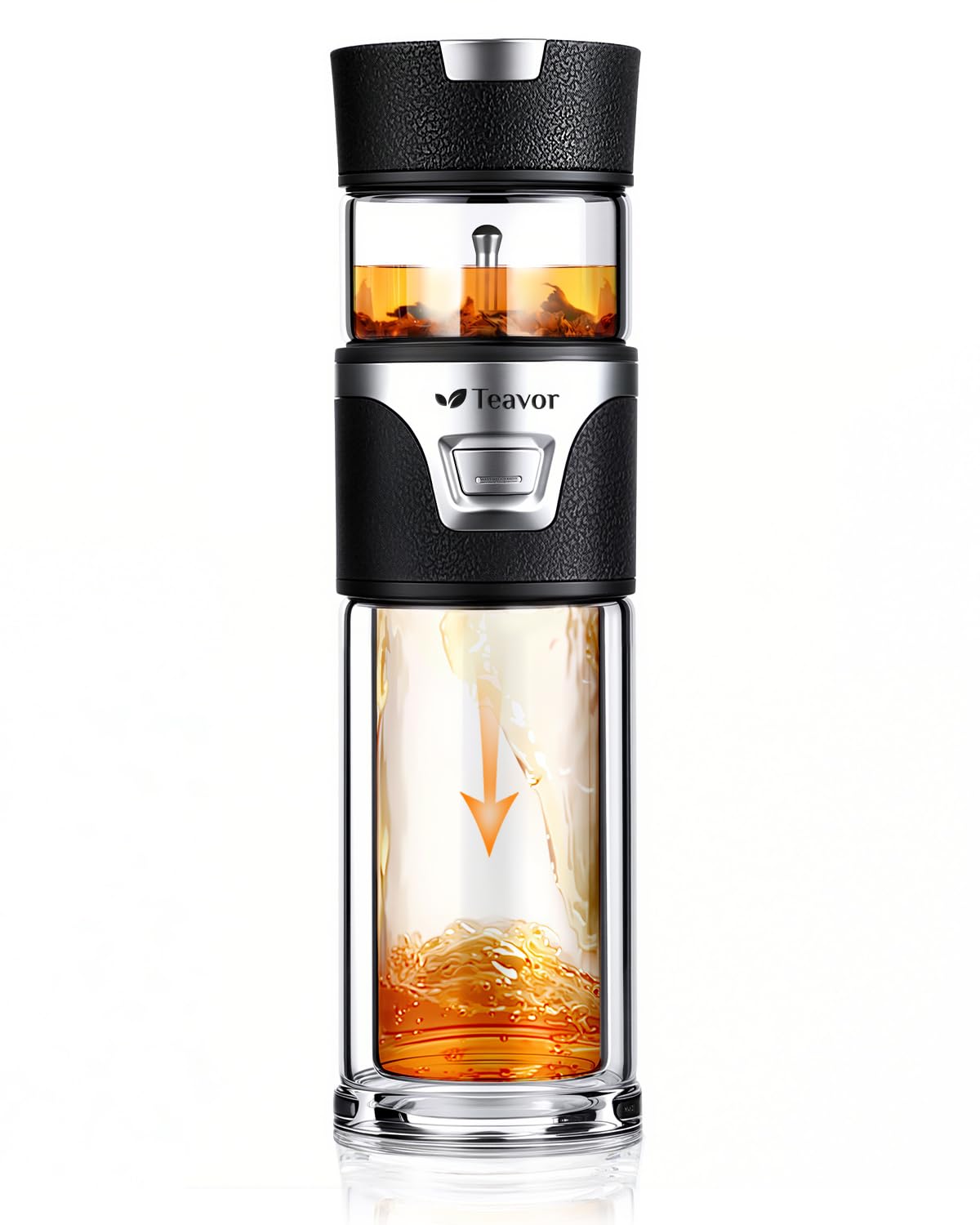 TEAVOR MagicFlow infusor de un solo toque para té, infusión rápida y limpia.