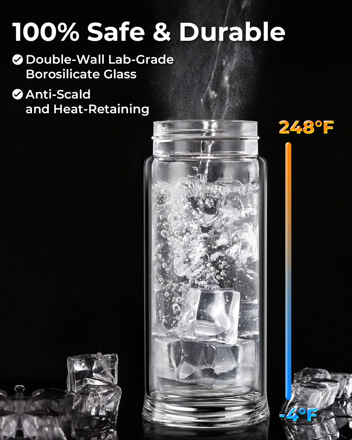 TEAVOR MagicFlow vaso portatil de té con doble pared para llevar con seguridad.