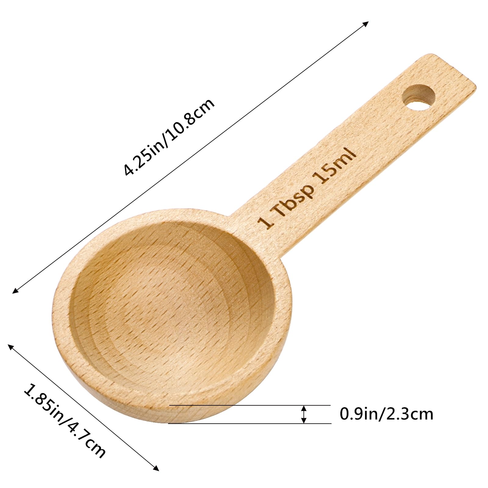 Tebery 1 cucharada para cafe en grano, precisión y frescura al medir.