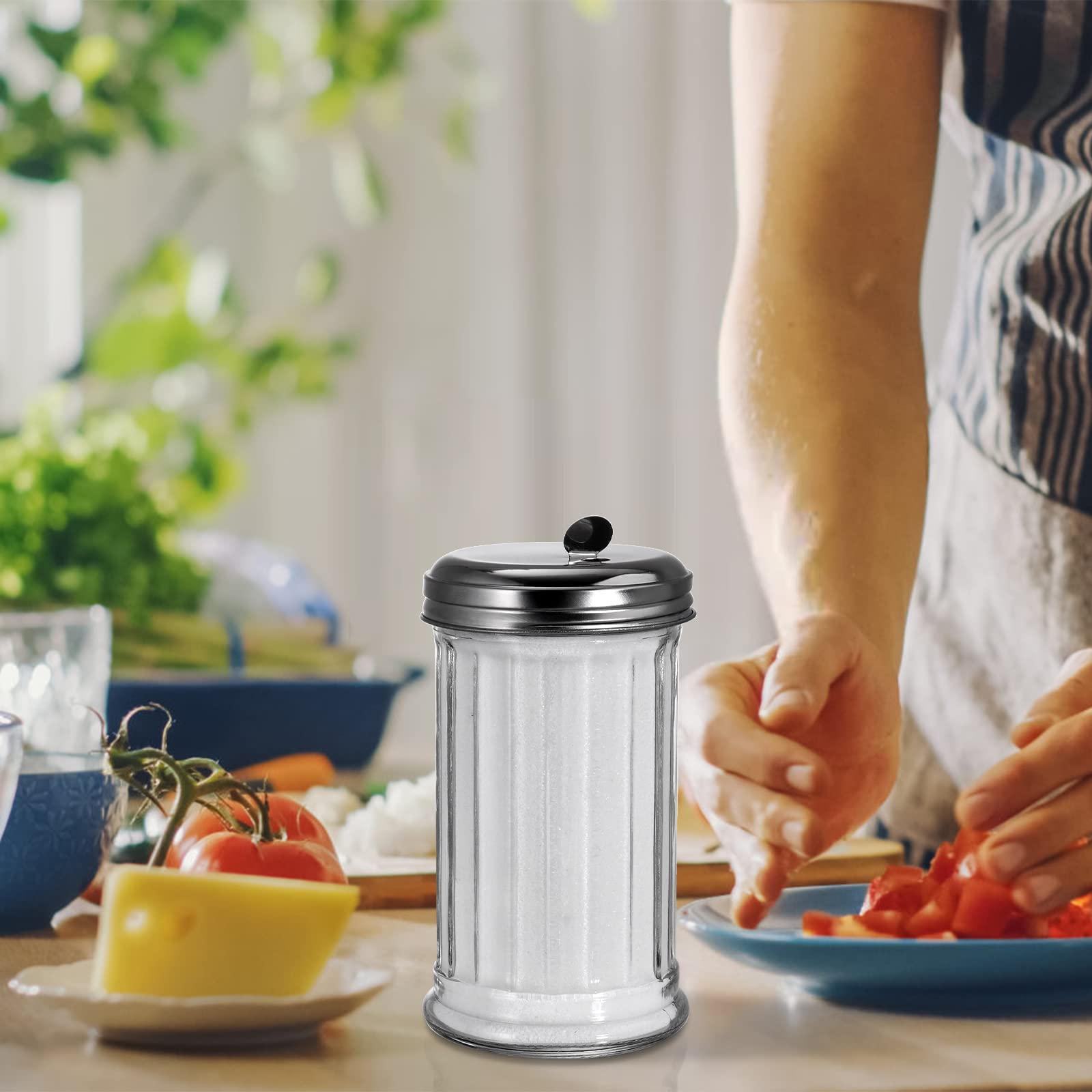 Tebery dispensador crema en polvo facilita la preparación de cafés.