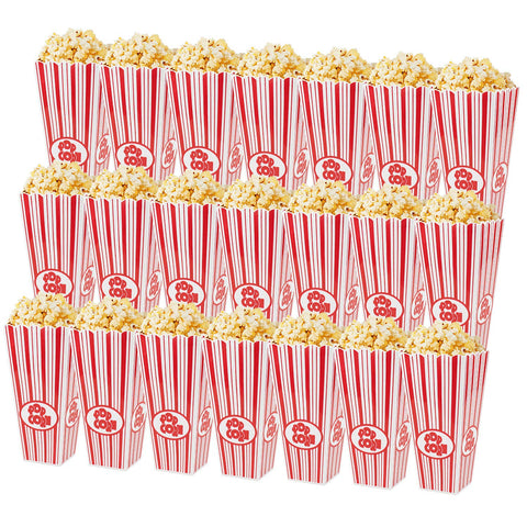 Tebery cajas de palomitas con apertura superior para servicio ordenado en casa