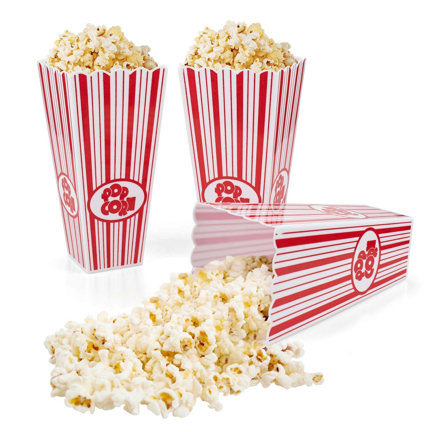 Cajas Tebery de palomitas talla 7,7 pulgadas con apertura para porciones fáciles