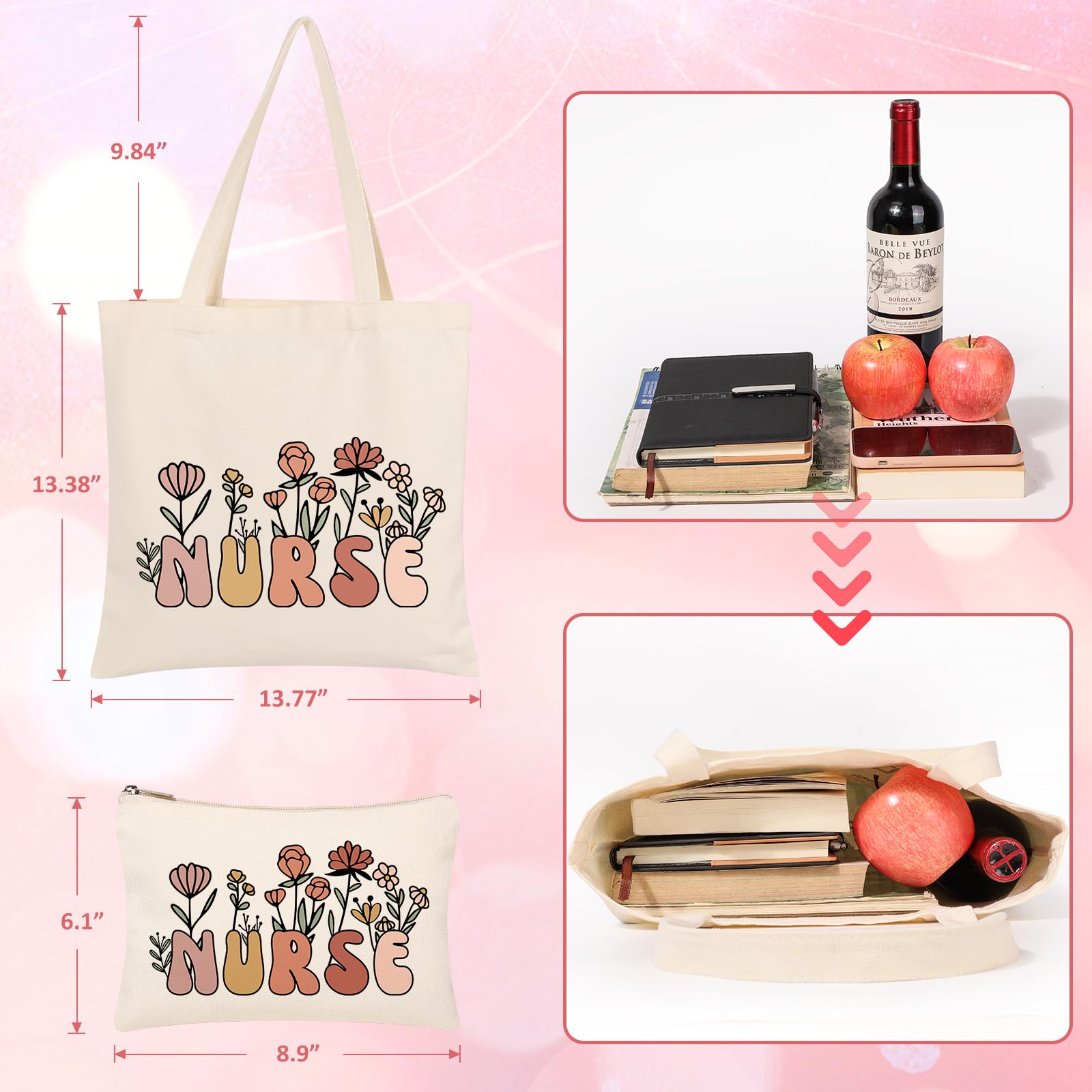 Tecanne caja regalo enfermeras, presentación elegante para agradecer.