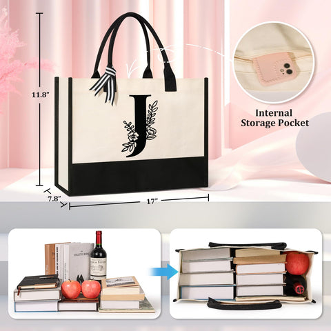 Tecanne Tote con interior amplio, ideal para compras y trabajo.
