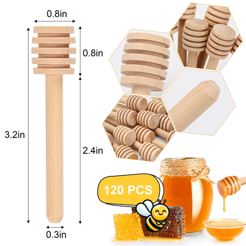 Tecbeauty palito de miel de madera natural, duradero para uso repetido.