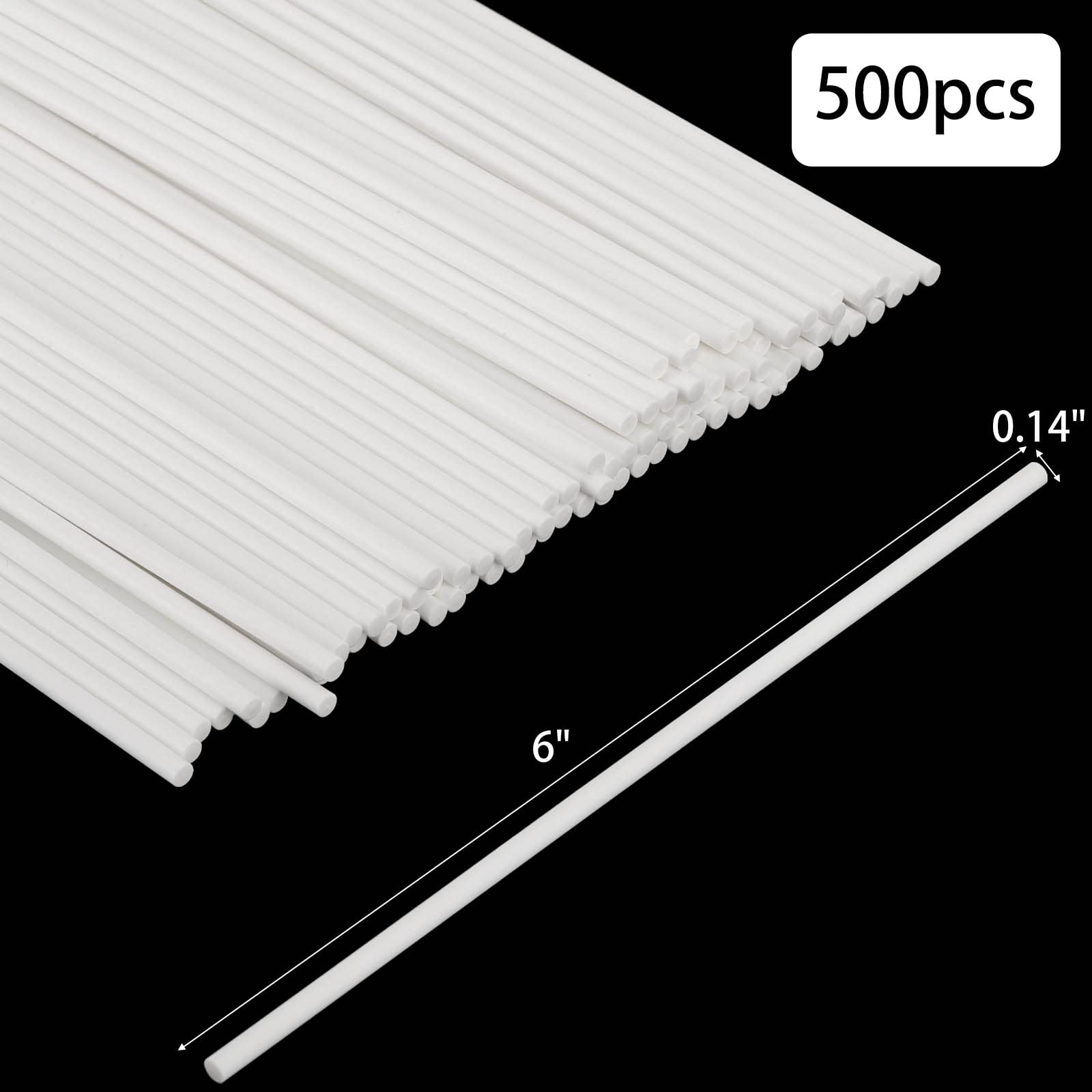 Tecbeauty palitos de papel para pastel 6 pulgadas blancos, aptos para decoraciones y coberturas