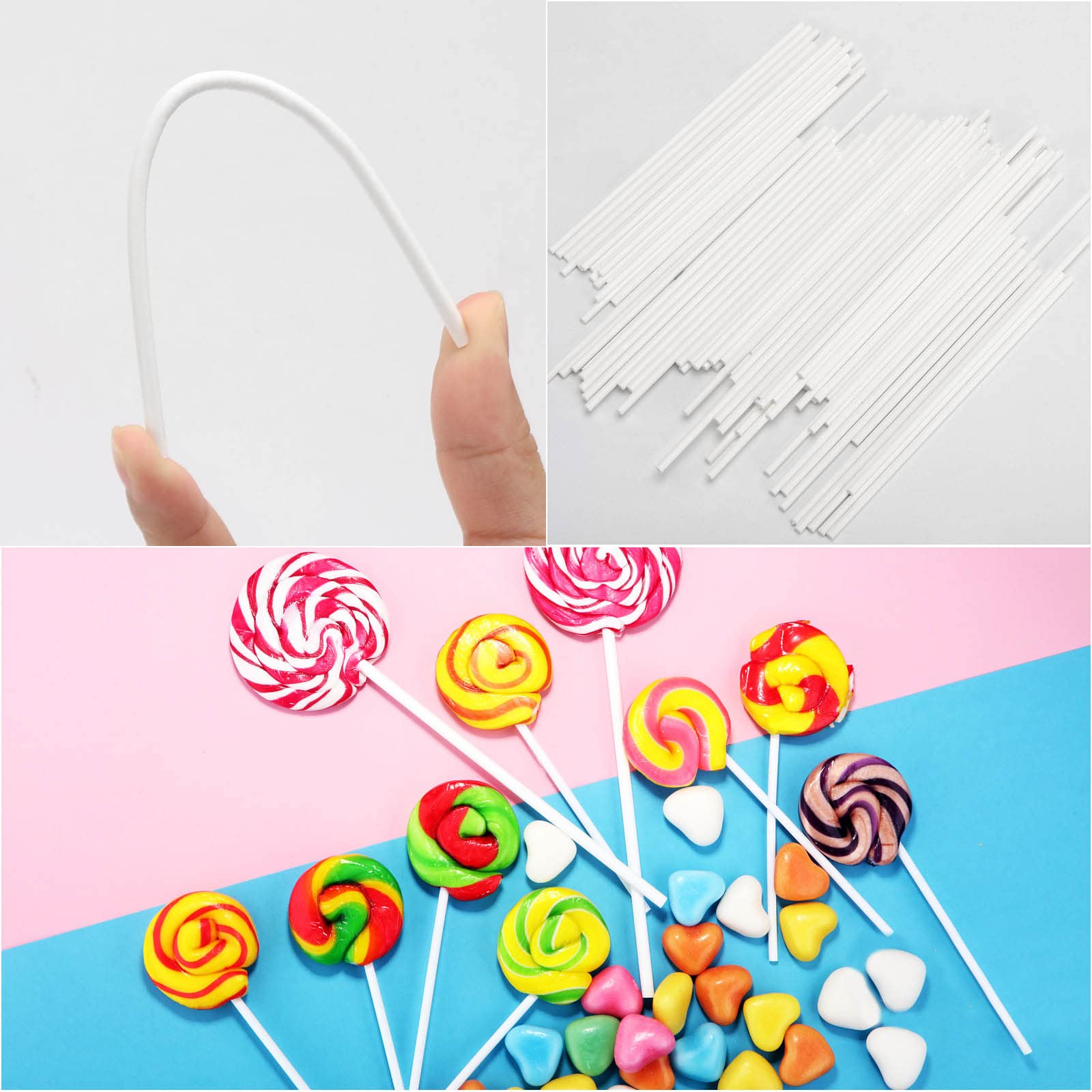Tecbeauty palitos de malvavisco de papel 6 pulgadas blancos, ideales para brochetas dulces