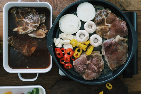 TECHEF KBBQ con revestimiento 5 capas, menor adherencia y limpieza rápida.