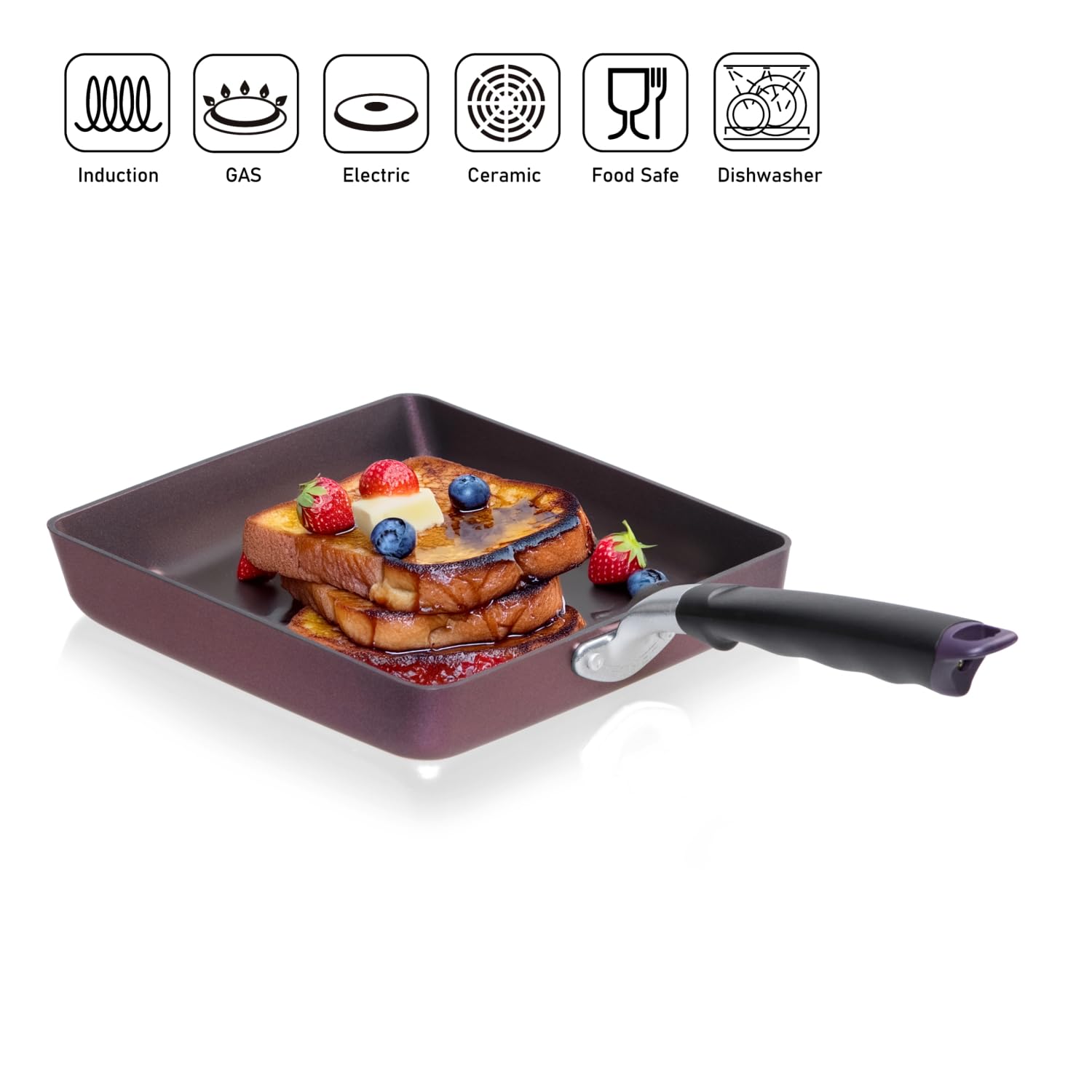 TeChef Tamagoyaki, recubrimiento antiadherente 3 capas sin PFOA