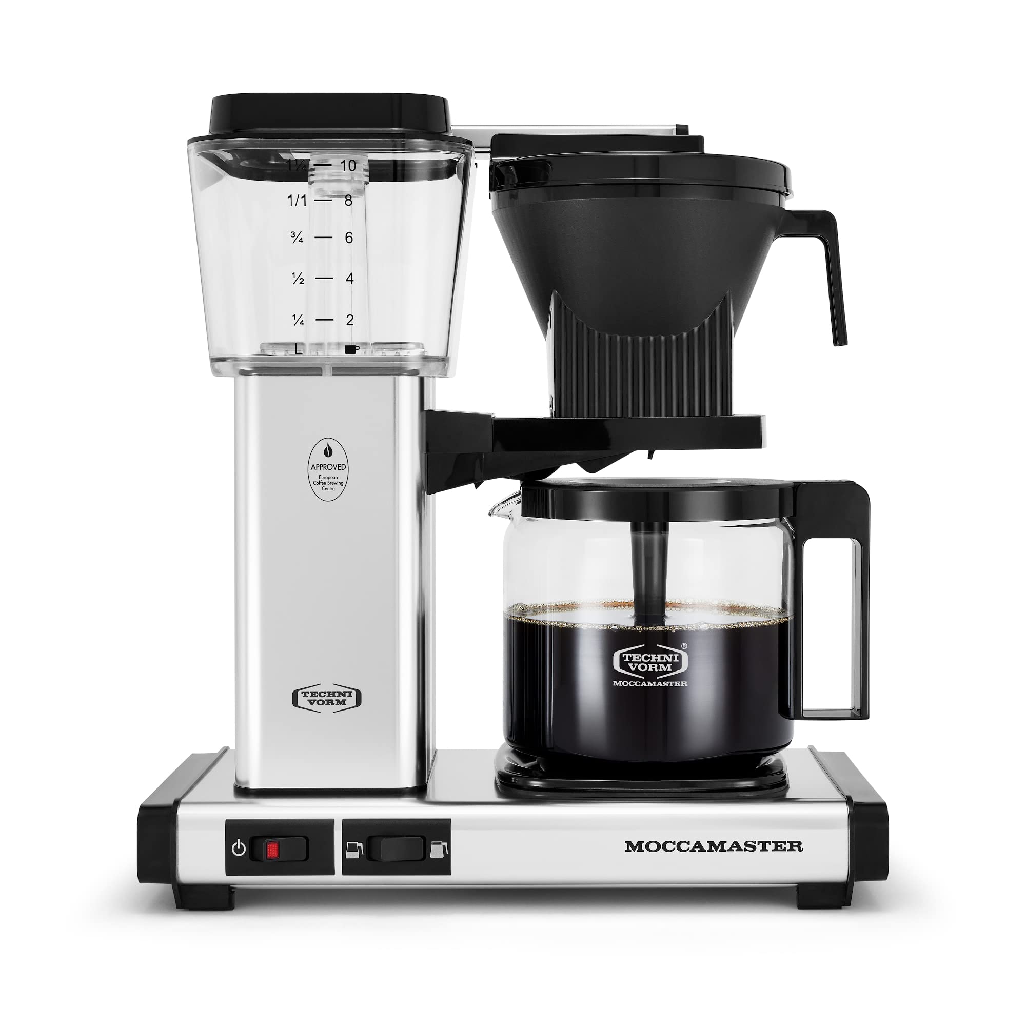 Technivorm Moccamaster 53941 KBGV Selección, cafetera de 10 tazas, acabado plata brillante para casa.