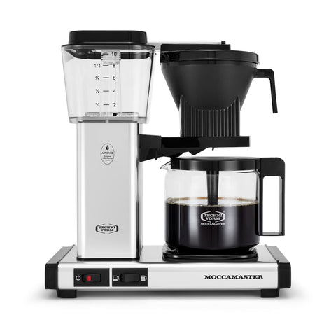 Technivorm Moccamaster 53941 KBGV Selección, cafetera de 10 tazas, acabado plata brillante para casa.