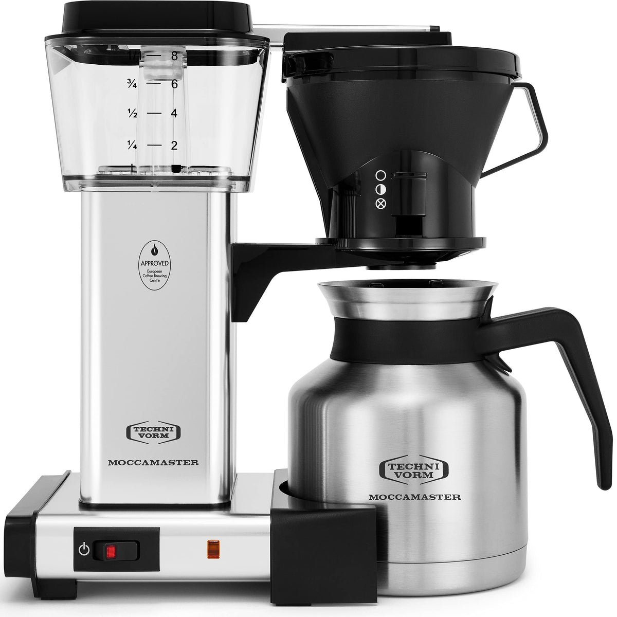 Technivorm Moccamaster 79212 KBTS cafetera plateada pulida, aroma intenso para la mañana