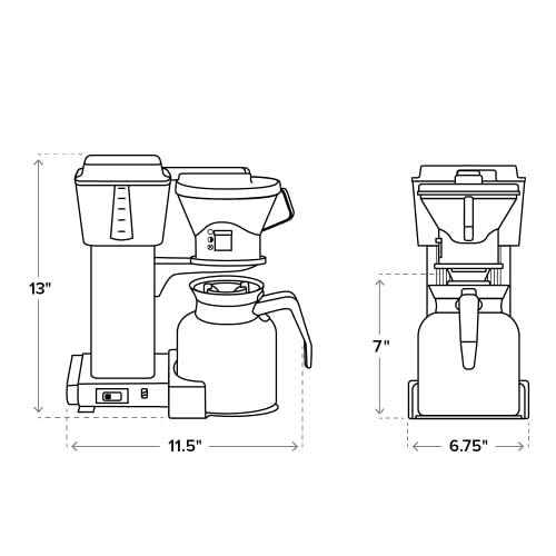 Technivorm Moccamaster 79212 KBTS uso diario en cocina u oficina, aroma reconfortante