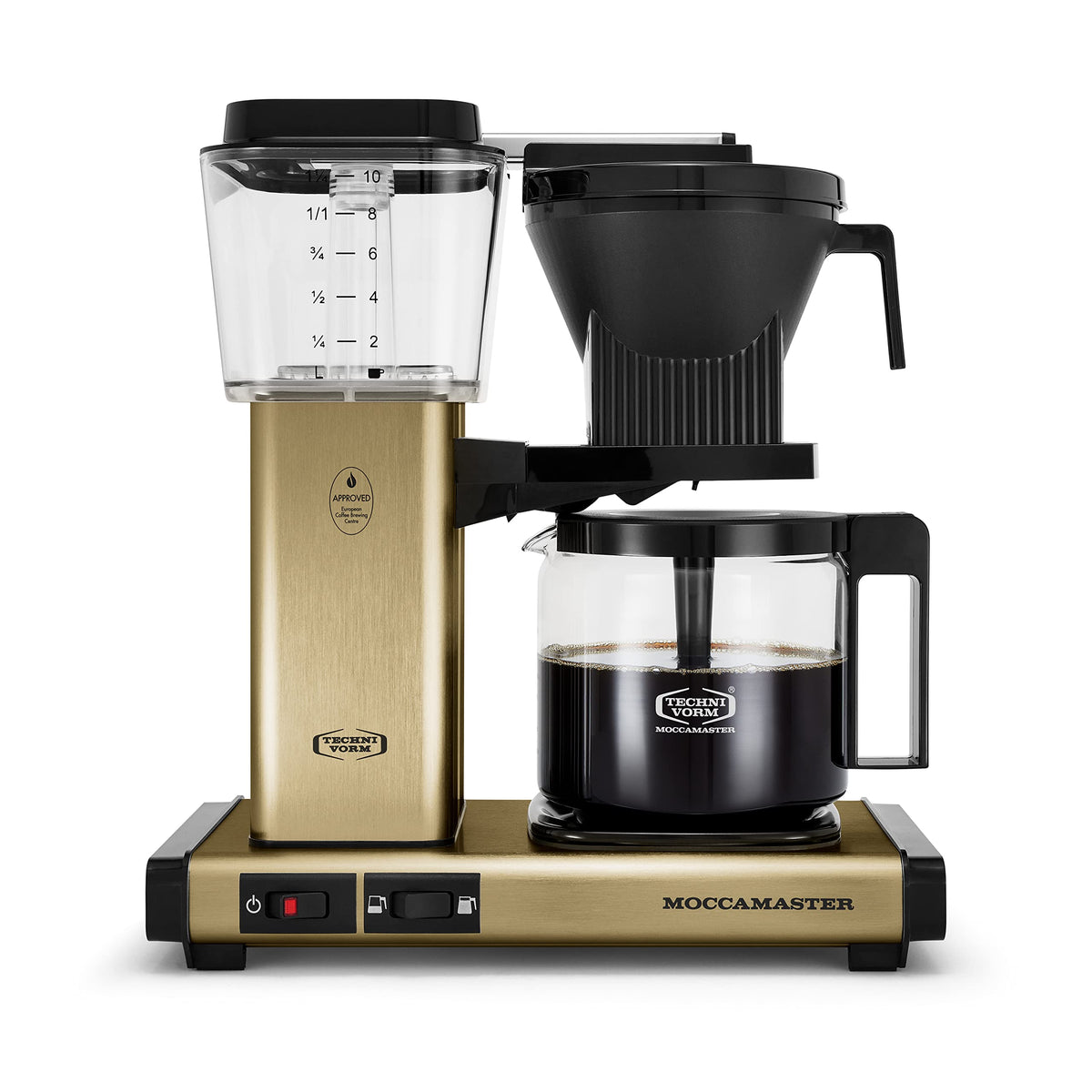 Technivorm Moccamaster cafetera 10 tazas, bronce cepillado, temperatura estable para un café delicioso
