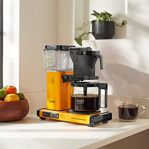 Technivorm Moccamaster KBGV 53942 diseño-amarillo-llamativo para cocinas modernas.