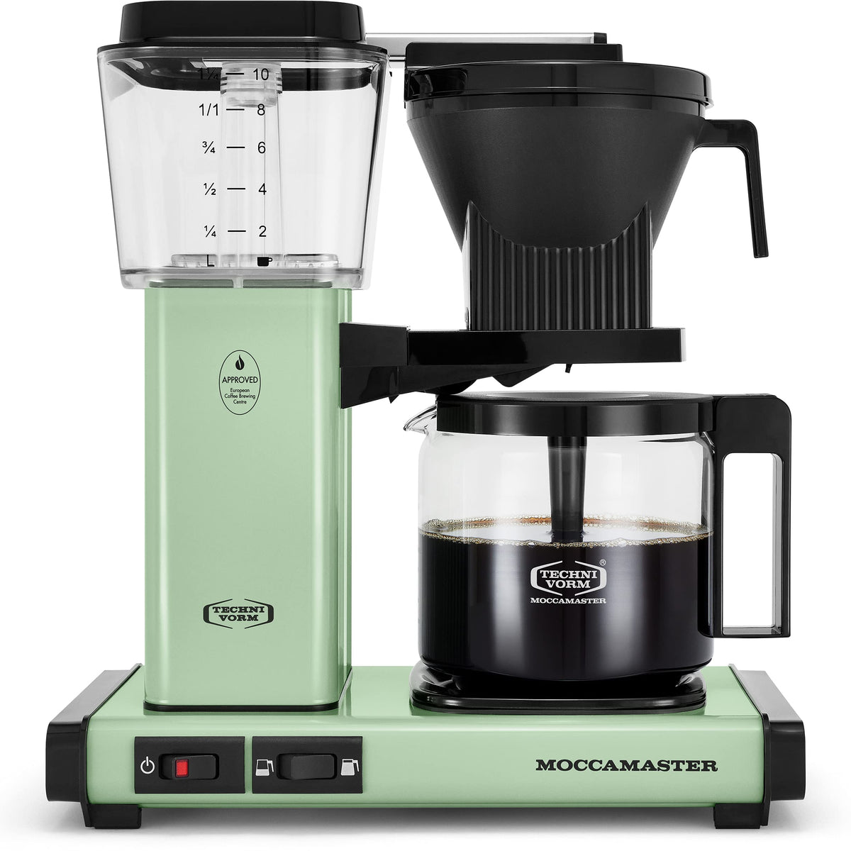 Cafetera Moccamaster KBGV Select frente, preparación rápida de café en casa.