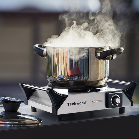 Techwood ajuste de temperatura para control preciso durante la cocción.
