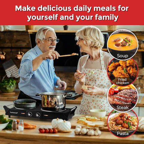 Techwood diseño compacto y portátil, ideal para espacios reducidos.