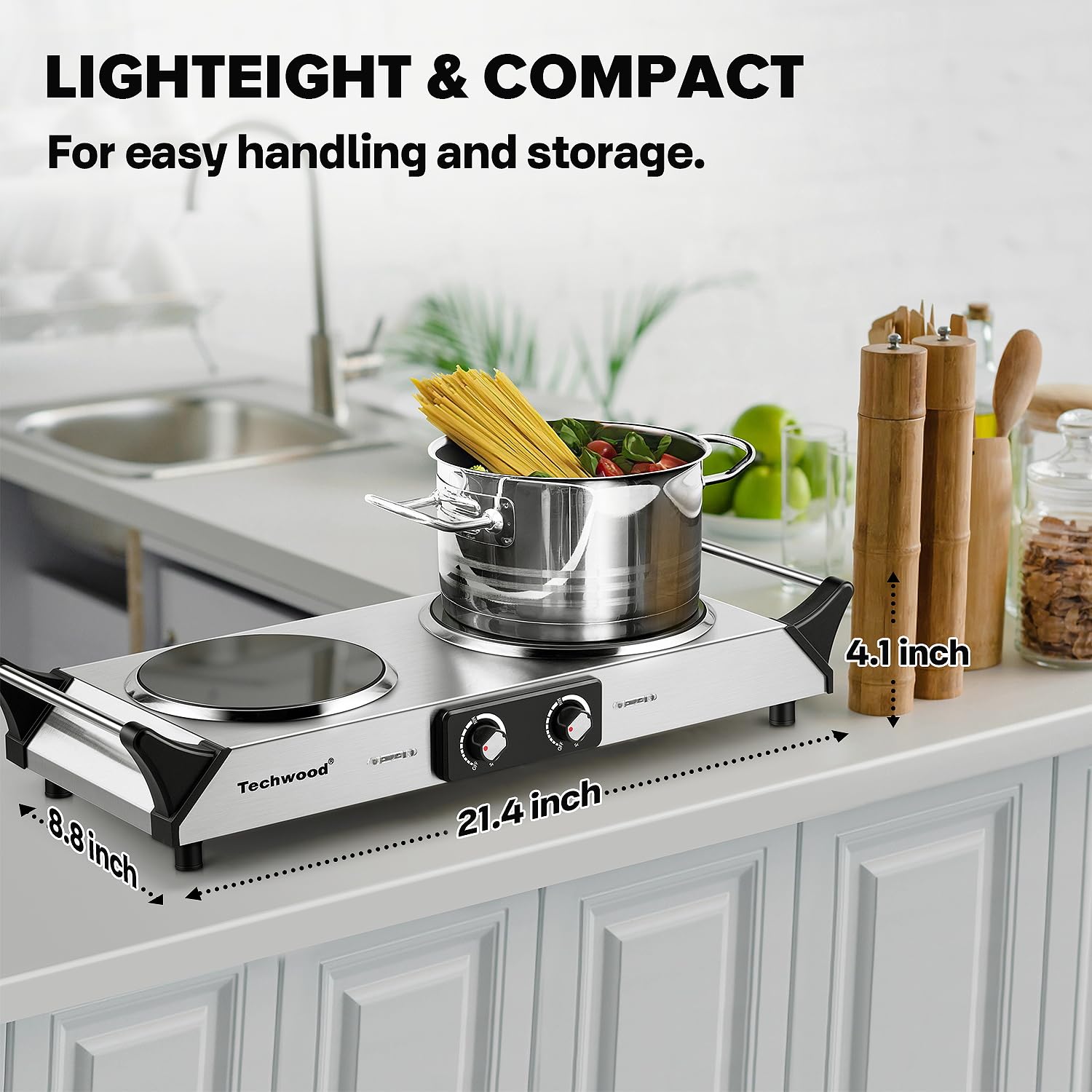 Techwood diseño portátil perfecto para oficina y hogar.