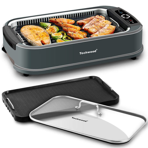 Techwood grill interior sin humo para cocinar en casa