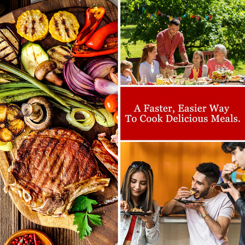 Techwood Parrilla interior con tapa de cristal para vigilar la cocción.