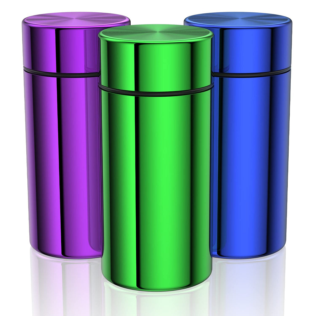 TecQach jarro de aluminio portátil violeta, ideal para almacenar café y especias.