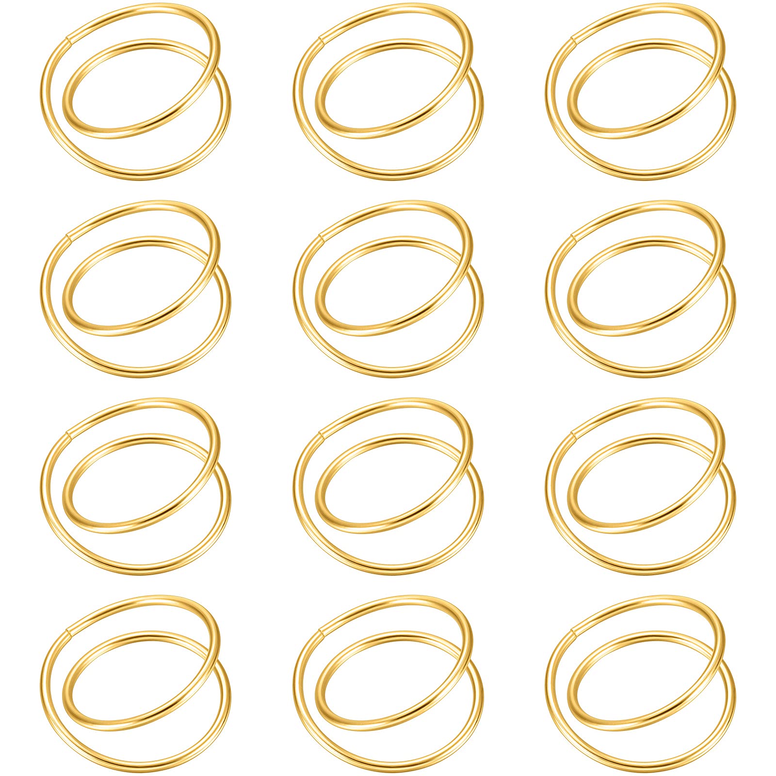 TecUnite aros dorados espiral para servilletas, ideal para mesas elegantes.