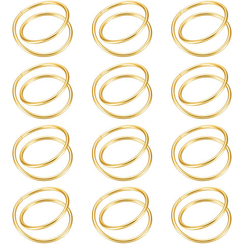 TecUnite aros dorados espiral para servilletas, ideal para mesas elegantes.