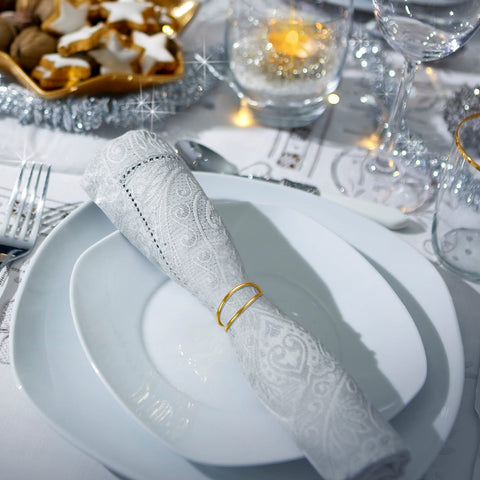 TecUnite detalle para la mesa dorado, perfecto para buffets elegantes.