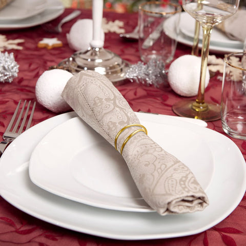TecUnite decoración de mesa en dorado para realzar la experiencia de la cena.
