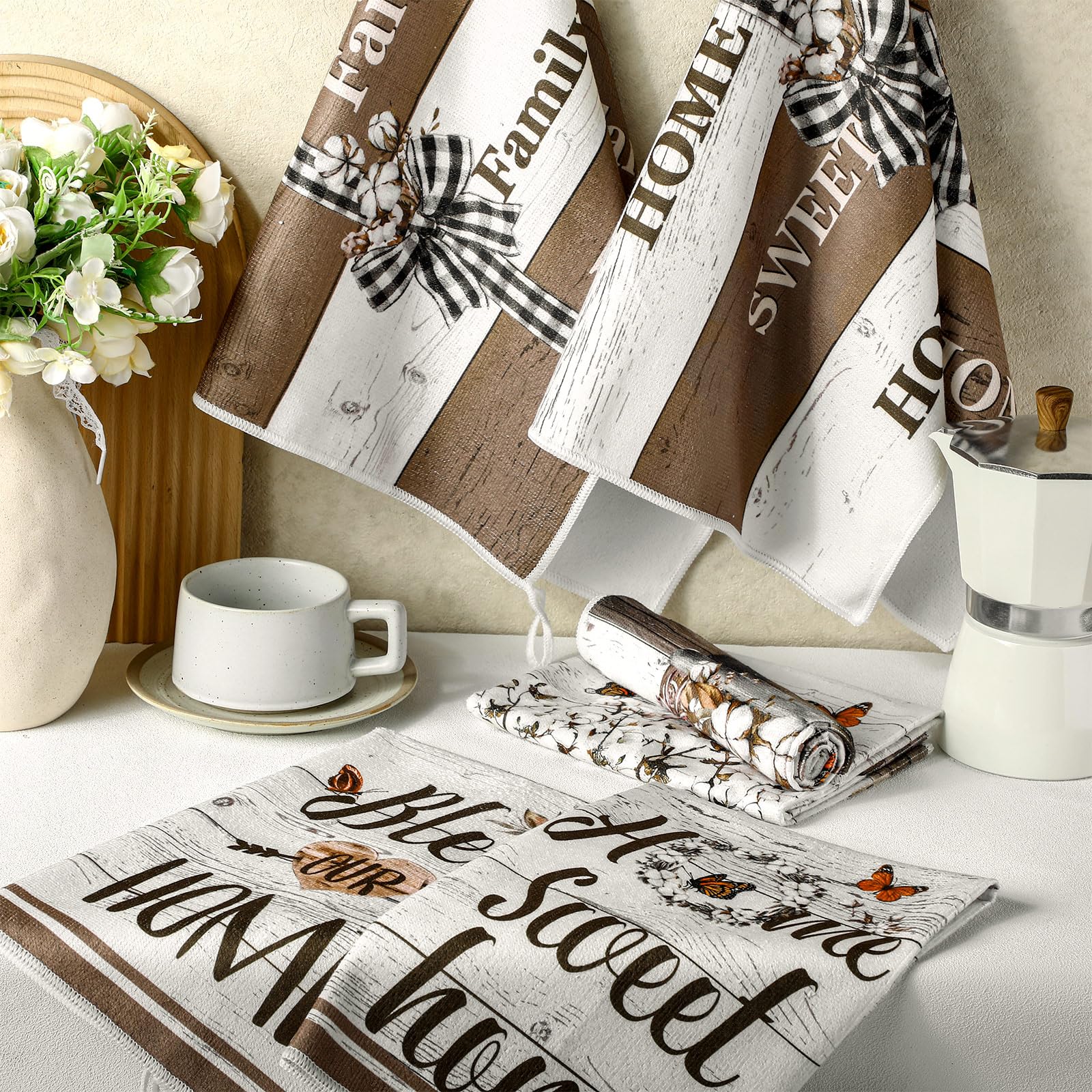 TecUnite pack 6 toallas cocina, ideal regalo para amantes del hogar y la cocina.