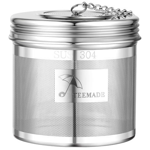TEEMADE infusor de té extra grande con malla fina evita fugas