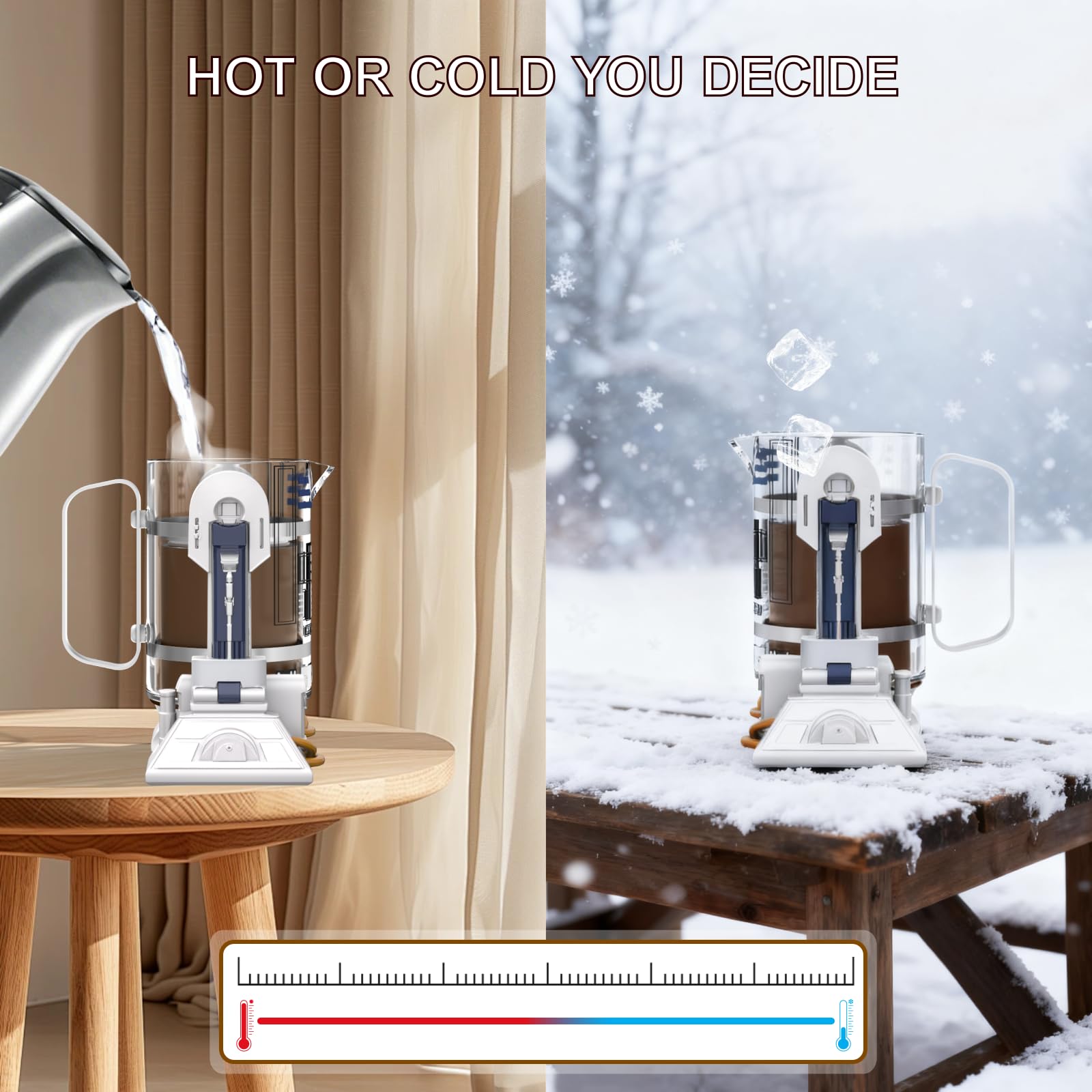 TEENKON Vaso de cristal borosilicato resistente al calor