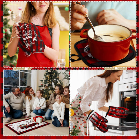 Teenyyou alfombrilla de cocina navidad: base antideslizante para evitar resbalones.
