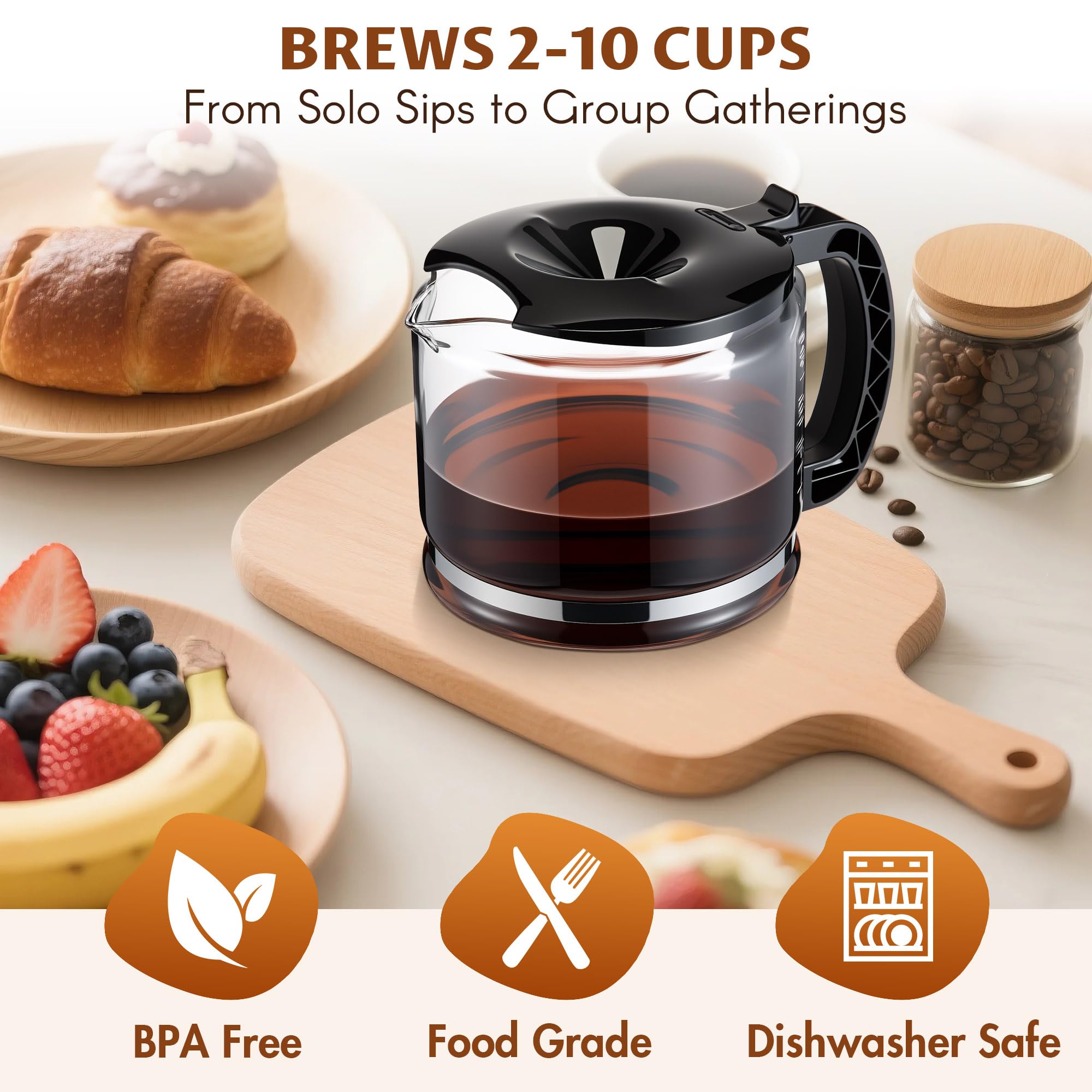 Teenyyou jarra de café 3111-3112, boquilla inclinada para vertido suave.