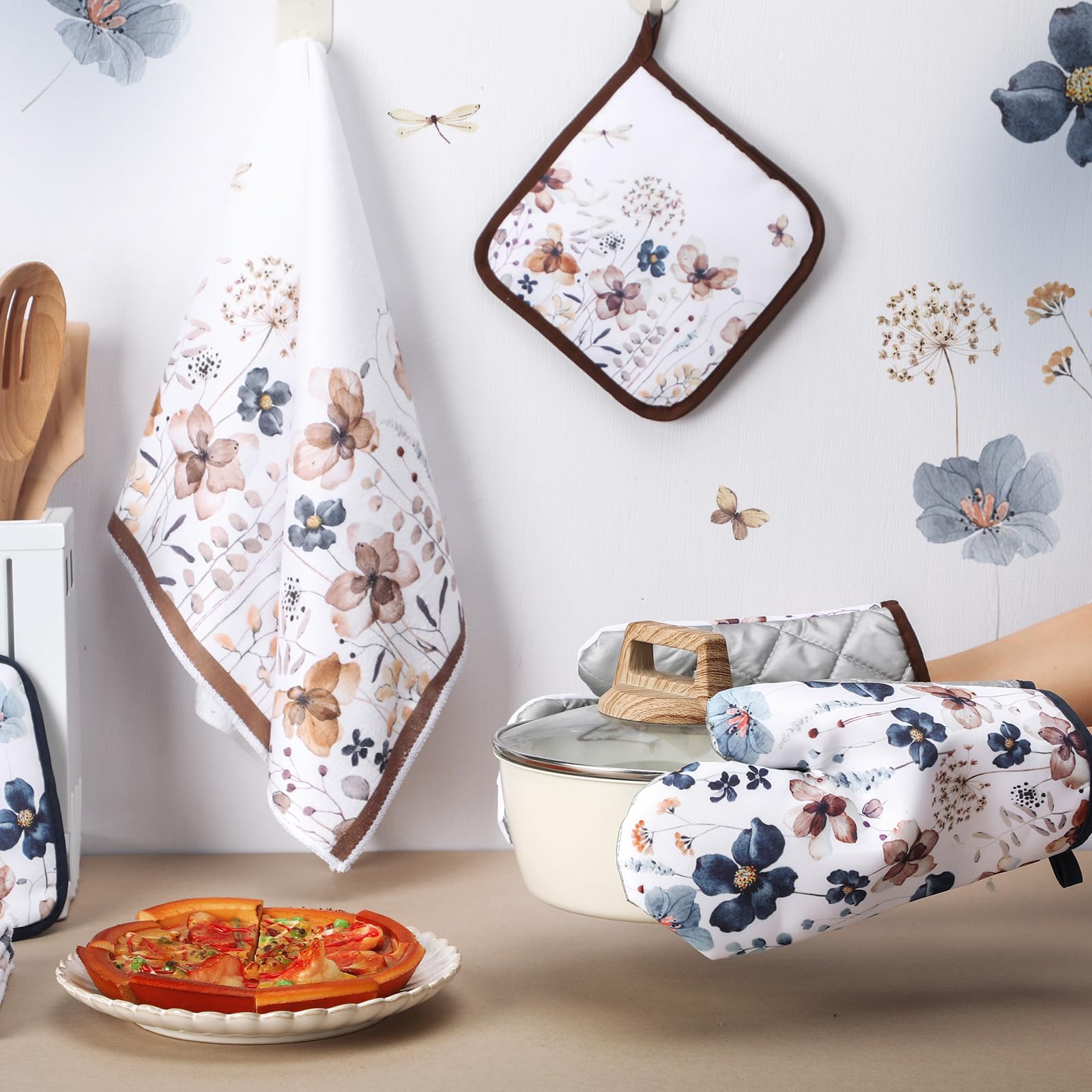 Conjunto de cocina Teeneyou en marrón amapola, decoración y utilidad diaria