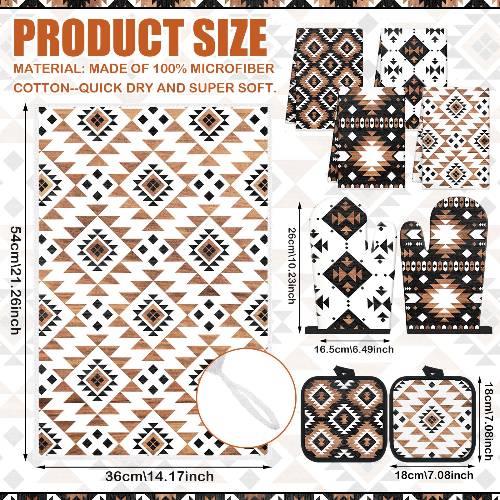 Teenyyou guantes para horno aztecas, protección térmica para manipular ollas