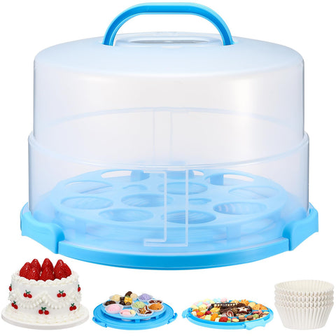 Teenyyou porta tartas 12 pulgadas con tapa y mango para transporte seguro.