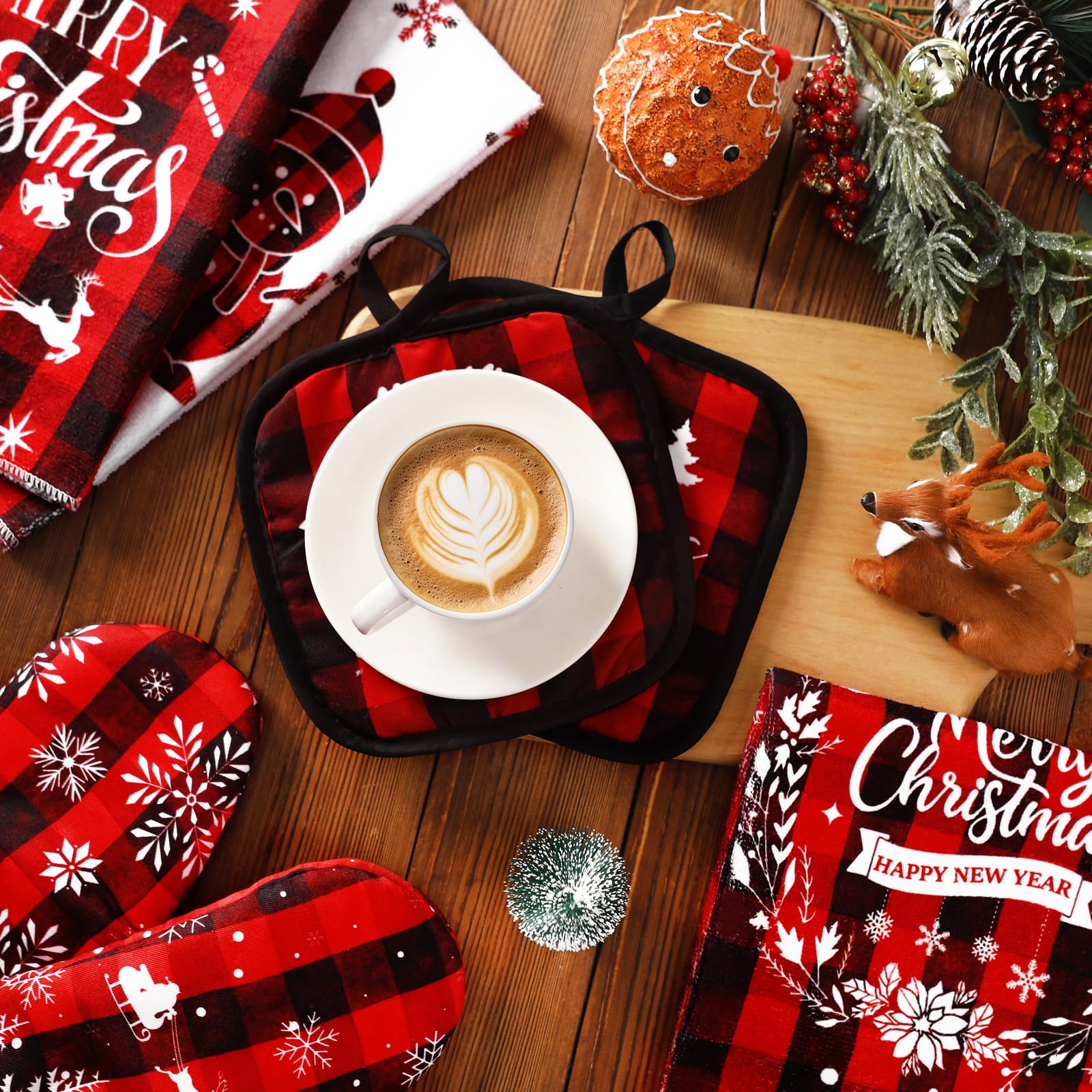 Teenyyou toallas de cocina navideñas: microfibra suave y secado rápido.
