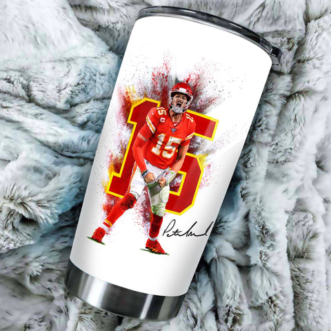 Teerabbit Tumbler Patrick Mahomes II, veinte onzas, ideal para café y bebidas frías.