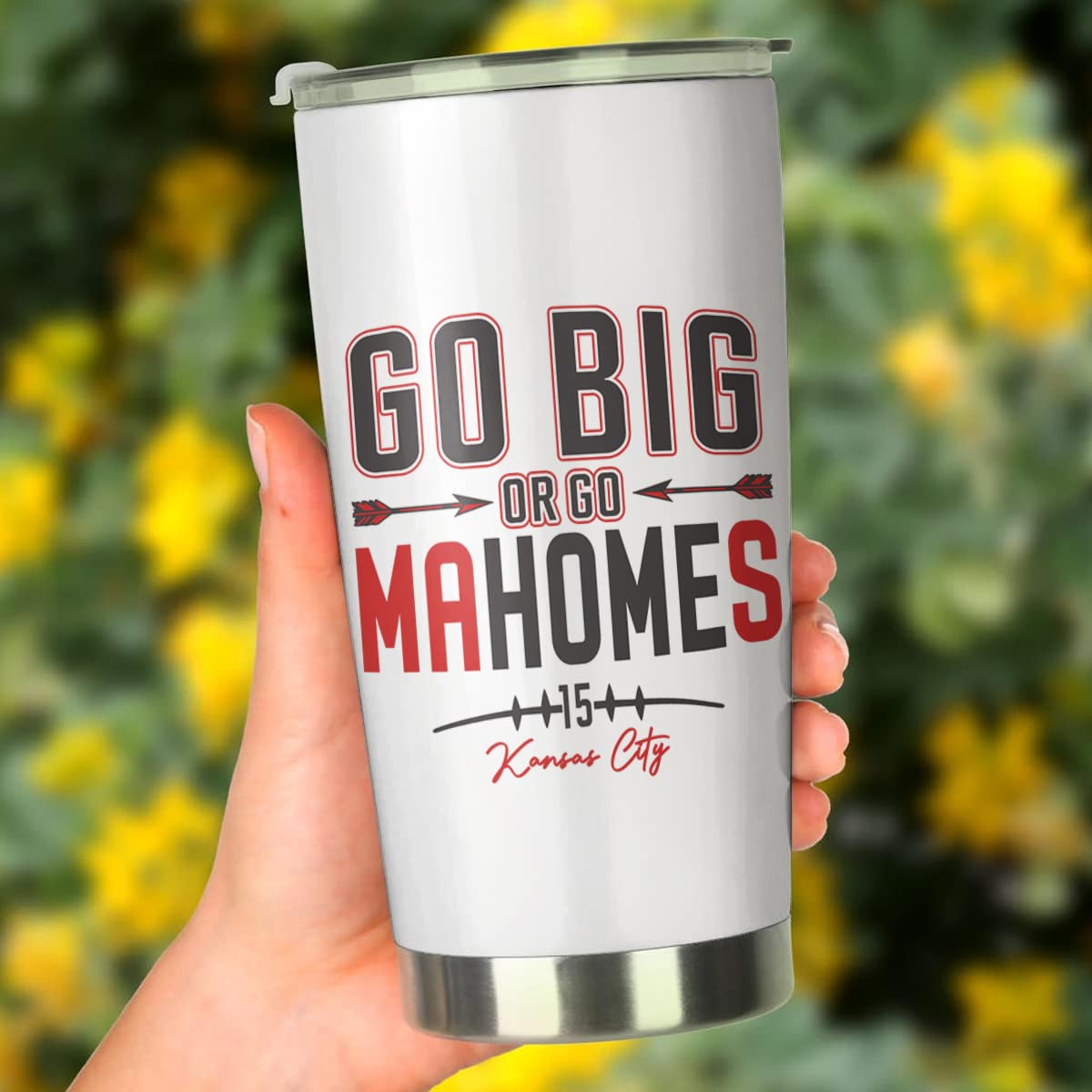 Teerabbit Tumbler Patrick Mahomes II regalo práctico para cumpleaños y festividades.