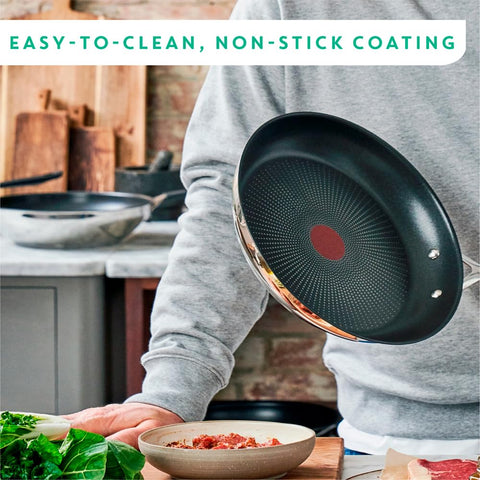 Asas de acero inoxidable con remaches en sartén Tefal Jamie Oliver