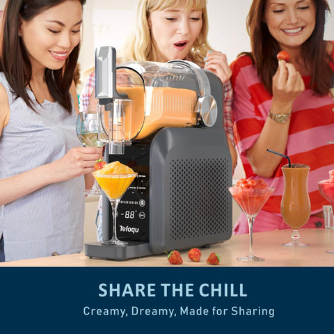 Tefoqu Slushie, sin hielo, perfecto para reuniones y fiestas.