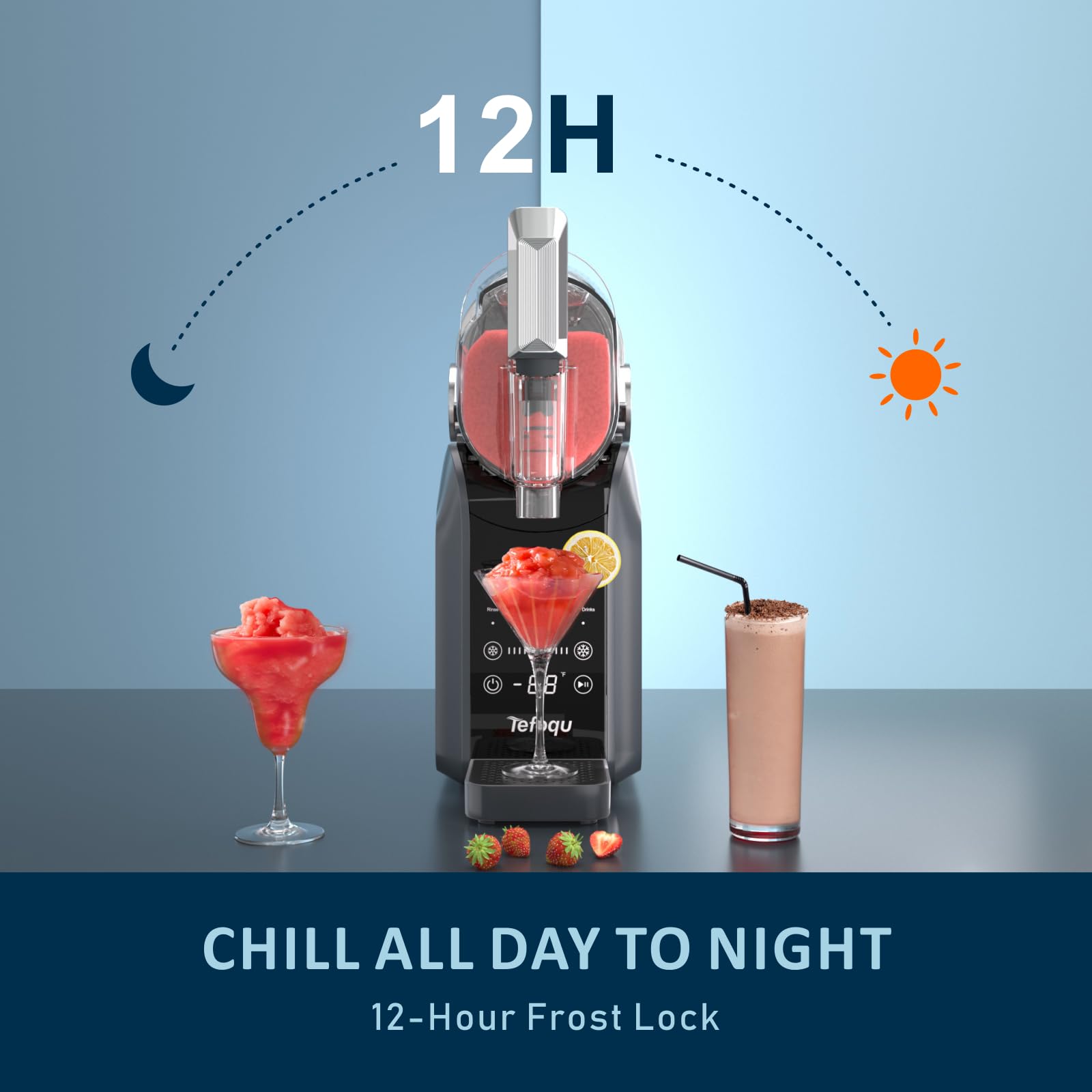 Tefoqu Slushie, operación silenciosa, ideal para noches tranquilas.