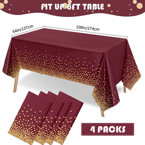 Mantel plástico Tegeme de 54x108 pulgadas para cubrir la mesa
