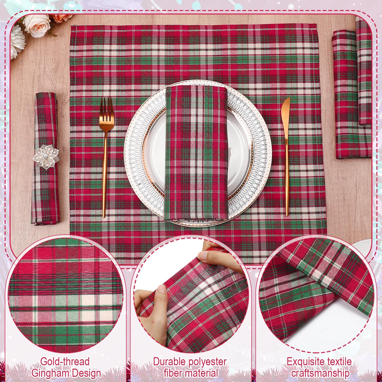 Tegeme servilletas 18x18, fáciles de lavar y reutilizables para fiestas.