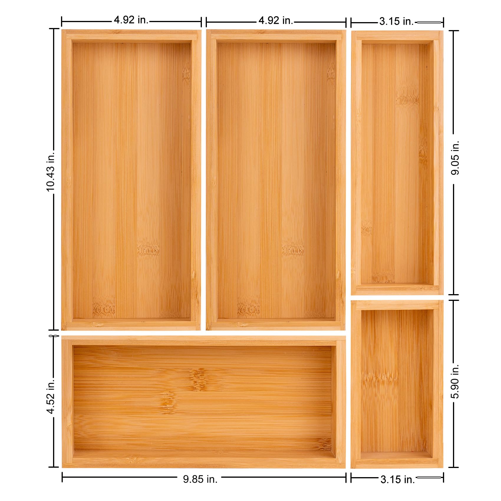 Teicui organizador de baño de bambú ideal para maquillaje y joyas.